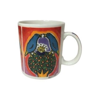 Chaleur Wonderful World coffee mug Lovebirds in Tree Artist Keiko Shin-do